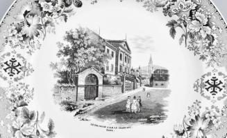 4 darab antik belga tányér, jelzés nélkül, mázrepedéssel, kopással, d: 20 cm