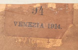 Edvi Illés Aladár (1858-1927): Tehén borjával, 1911. Akvarell, papír, jelezve jobbra lent. Hátoldalá...