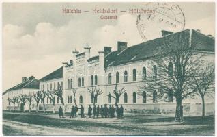 1930 Höltövény, Heldsdorf, Halchiu; Cazarma / laktanya / military barrack. Foto Adler Oscar Nr. 1. photo