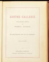 1875 Goethe Galerie fotó nyomatokat tartalmazó könyv rengeteg fénnyomattal. Aranyozott egészbőr köté...