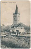 1910 Keresztényfalva, Neustadt, Cristian; Evangélikus erődtemplom. Kiadja H. Zeidner No. 146. / Lutheran fortified church (EK)