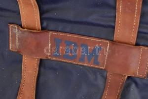 IBM nagy méretű bőr táska régi nagy méretű számítógéphez vagy írógéphez 45x50 cm Kopásokkal