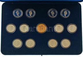 Kanada 1992. 25c Ag (0.925) (12xklf) + 1$ bronzozott Ni "125 éves a Kanadai Konföderáció" ...