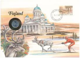 Finnország 1979. 1p Al felbélyegzett borítékban, bélyegzéssel, német nyelvű leírással T:UNC  Finland 1979. 1 Penni Al in envelope with stamp and cancellation, with German description C:UNC