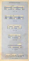 1965 A Fővárosi Autóbuszüzem vonalhálózati térképe, 47,5×69 cm