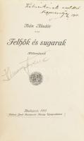 Bán Aladár: Felhők és sugarak. Költemények. Bp., 1911, Rákosi Jenő. Kiadói szecessziós egészvászon-k...