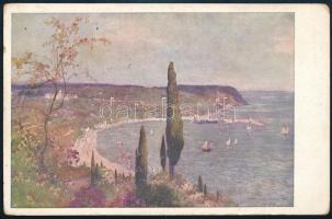 1917 Tábori posta képeslap / Field postcard "S.M.S. VESTA"