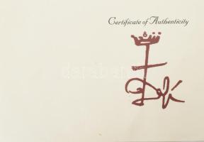 Salvador Dalí (1904-1989): A győzelem angyala. Bronz, jelzett, számozott (709), kő talapzaton. m: 11...