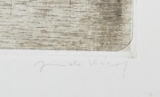 Jurida Károly (1935-2009): Parlament, Rézkarc, papír. Jelzett. Számozott (17/50). Feltekerve. 29x38 ...