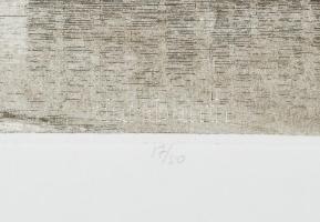 Jurida Károly (1935-2009): Parlament, Rézkarc, papír. Jelzett. Számozott (17/50). Feltekerve. 29x38 ...