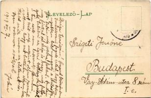 1919 Sopronhorpács, Horpács; Széchenyi kastély, lovas hintók, Római katolikus templom kapuja (EK)