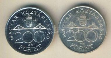 1992-93. 200Ft Ag "MNB" (2x) T:BU,2