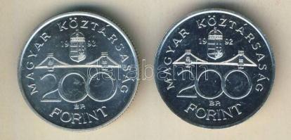 1992-93. 200Ft Ag "MNB" (2x) T:BU,2