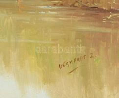 Gerhardt Z. jelzéssel, XX. sz második fele: Vízparti táj. Olaj, vászon. Dekoratív fakeretben. 60x80 ...