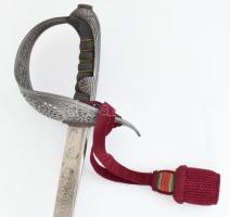 1904M lovassági tiszti szablya. Extra változat, gazdagon díszített, egyedi, áttört mintás kosárral, ...