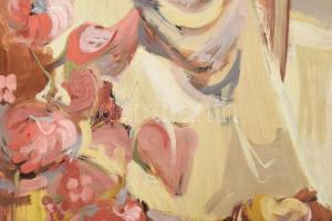 Markó Erzsébet (1947-): Csendélet. Olaj, farost, jelezve jobbra lent, hátoldalán Képcsarnok Vállalat...