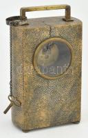 Art deco asztali óra, jó állapotban, kulccsal, m: 24 cm