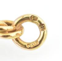 14K arany (Au) nyaklánc fonott mintával. Jelzett 18 g 45 cm