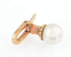 14K arany (Au) fülbevaló gyönggyel. Jn br 2,41 g