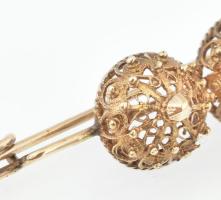 14K arany (Au) bross áttört díszítéssel Jn 3,63 g