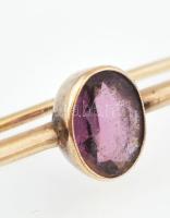 14K arany (Au) bross ametiszttel Jn br 4,2 g, 6 cm