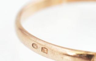 14K arany (Au) gyűrű és hiányos lánc Jelzett 8,24 g,