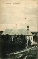 1917 Szepesbéla, Spisská Belá (Szepes, Zips); Evangélikus templom. Gretzmacher Árpád kiadása / Lutheran church (fa)