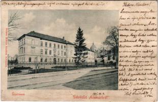 1905 Késmárk, Kezmarok; Lyceum. Reiner Miklós kiadása / school (Rb)