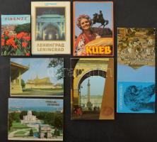 7 db MODERN külföldi képeslapfüzet / 7 modern non-Hungarian postcard booklets