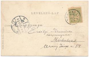 1904 Tornalja, Tornallya, Safárikovo, Tornala; Fő utca, üzlet. Klein Ármin kiadása / main street, sh...