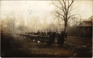 1913 Osztrák-magyar tüzérek gyakorlata / Austro-Hungarian K.u.K. military artillery practice. photo (EB)