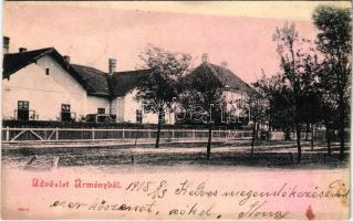 1905 Ürmény, Urmin, Mojmírovce; utca / street (fl)