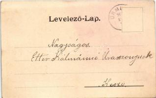 1905 Ürmény, Urmin, Mojmírovce; utca / street (fl)