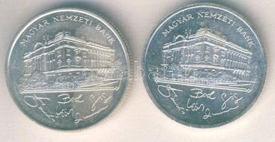 1992-93. 200Ft Ag "MNB" (2x) T:BU,2