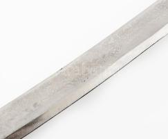 Indiai díszkard / szablya, berakással díszített fa markolattal, bársonyborítású hüvellyel, h: 85 cm