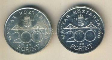 1992-93. 200Ft Ag "MNB" (2x) T:BU,2