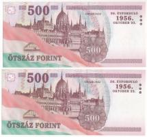 2006. 500Ft "EC" "A forradalom 50. évfordulója 1956. október 23." (2x) T:AU,XF A...