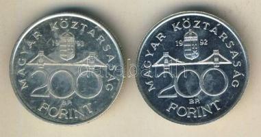 1992-93. 200Ft Ag "MNB" (2x) T:BU,2