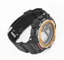 Lasika K-Sport digitális karóra, műanyag szíjjal, működik, d: 5,5 cm