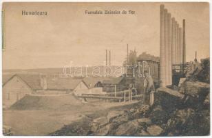 1922 Vajdahunyad, Hunedoara; Furnalele Uzinelor de fier / vasgyár, kohók. Kiadja N. Tintea / ironworks, factory, furnaces (Rb)