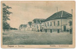 1940 Prázsmár, Tartlau, Presmer, Prejmer; Primaria Comunala / Gemeindeamt / Városháza. Kiadja Alfred Steiner / town hall (fl)