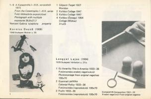 Expozíció Fotó/művészet. Szerk.: Kovács Ákos. Kiállítási katalógus. Hatvany Lajos Múzeum No. 2. Bp.,...