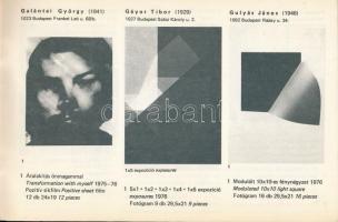 Expozíció Fotó/művészet. Szerk.: Kovács Ákos. Kiállítási katalógus. Hatvany Lajos Múzeum No. 2. Bp.,...