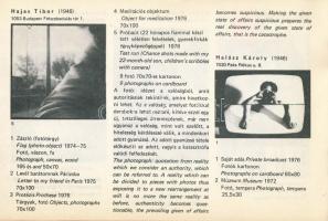 Expozíció Fotó/művészet. Szerk.: Kovács Ákos. Kiállítási katalógus. Hatvany Lajos Múzeum No. 2. Bp.,...