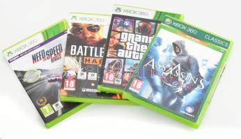 Xbox 360 szett, 7 darab játékkal, jó állapotban