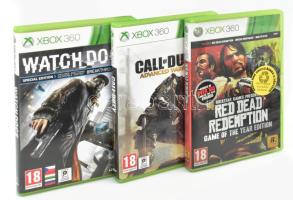 Xbox 360 szett, 7 darab játékkal, jó állapotban