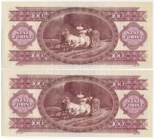 1989. 100Ft "B 140 077138 - B 140 077139" sorszámkövetők (2x) T:AU
Adamo F37