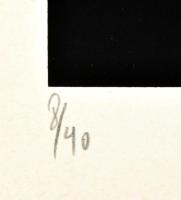 Hervé, Rodolf (1957-2000): Eiffel-torony. Szitanyomat, papír, jelzett, számozott: 8/40. 36x24 cm. / ...