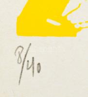 Hervé, Rodolf (1957-2000): Eiffel-torony sárgában. Szitanyomat, papír, jelzett, számozott: 8/40. 36x...