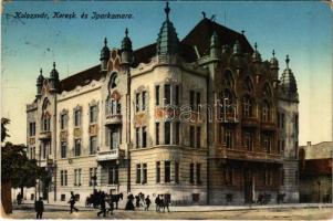 1913 Kolozsvár, Cluj; Kereskedelmi és Iparkamara / Chamber of Commerce and Industry (kopott sarkak / worn corners)